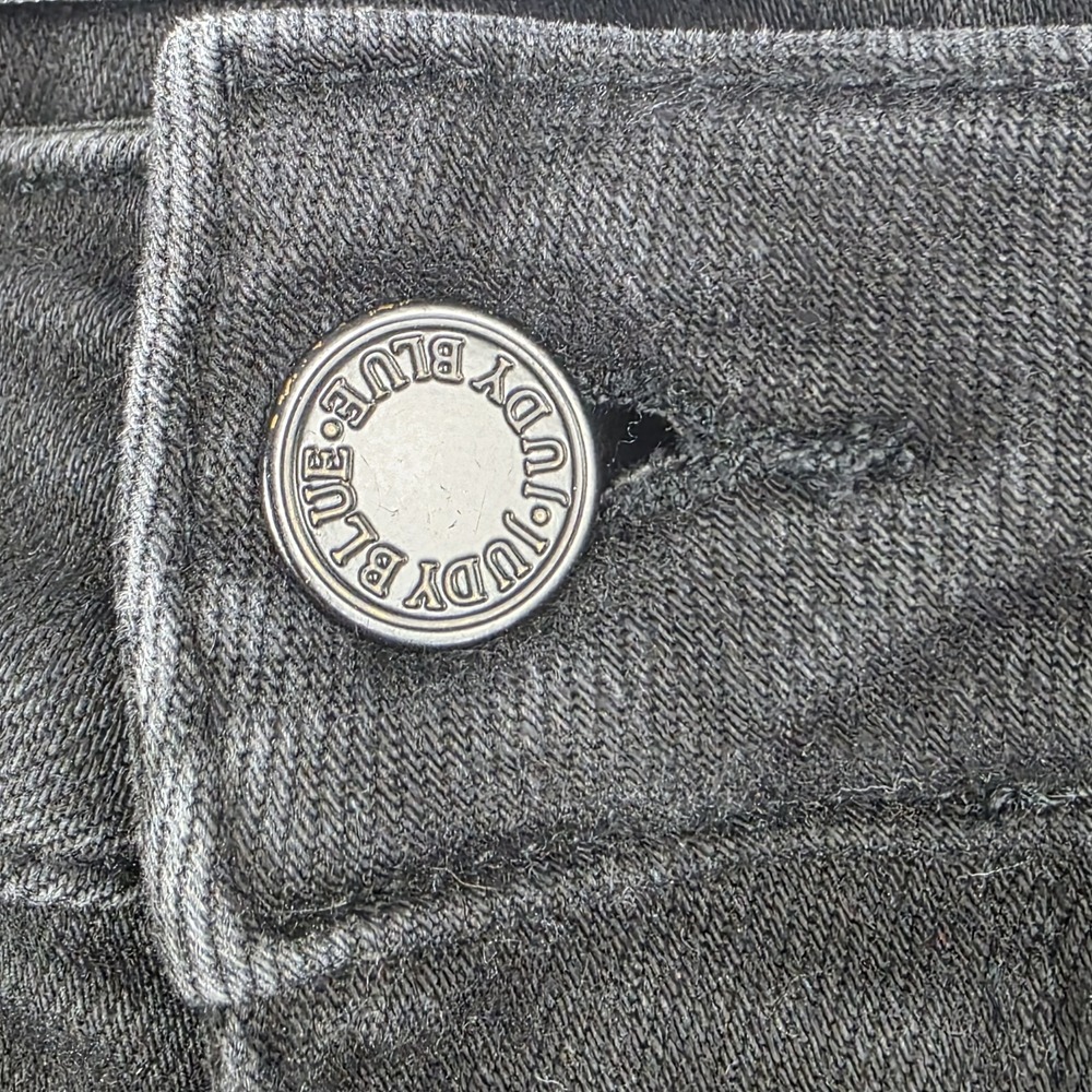 Judy Blue Jeans Womens Size 18W Flare Distressed High Rise Black Denim Pants - Picture 7 of 10